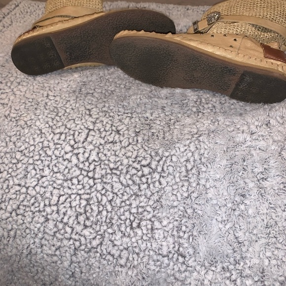 Moow flat moccasin style wrap around belt with buckle Beige size 40/US 8 - Picture 6 of 8